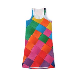 Multicolor Damier Women's Racerback Dress (AOP)