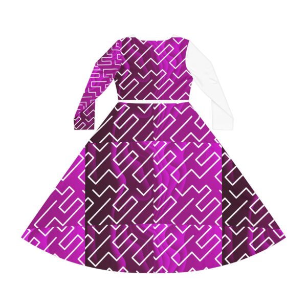 Pinky Python Women's Long Sleeve Dance Dress (AOP) by Nexsweet - Image 2