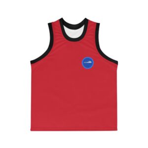 Red Unisex Basketball Jersey (AOP) by Nexsweet