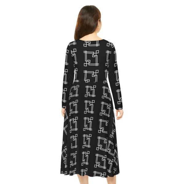 Dark Gaia Women's Long Sleeve Dance Dress (AOP) by Nexsweet - Image 4