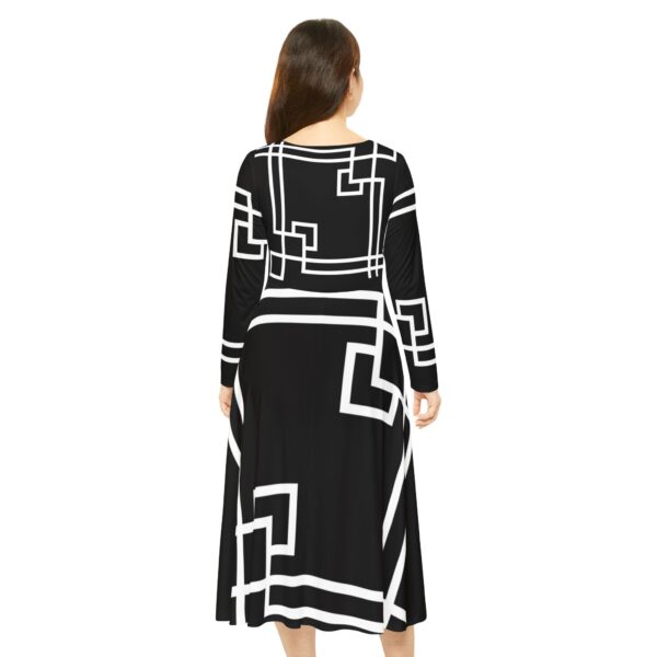 Black Princess Gaia Women's Long Sleeve Dance Dress (AOP) by Nexsweet - Image 4