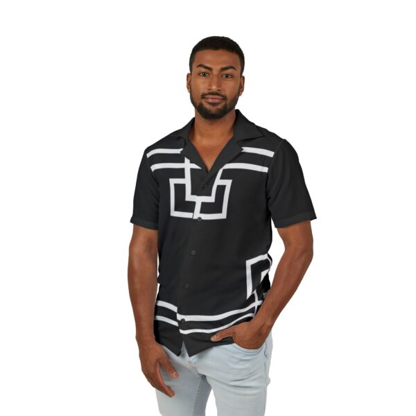 Black Gaia Men's Hawaiian Camp Shirt (AOP) - Image 3