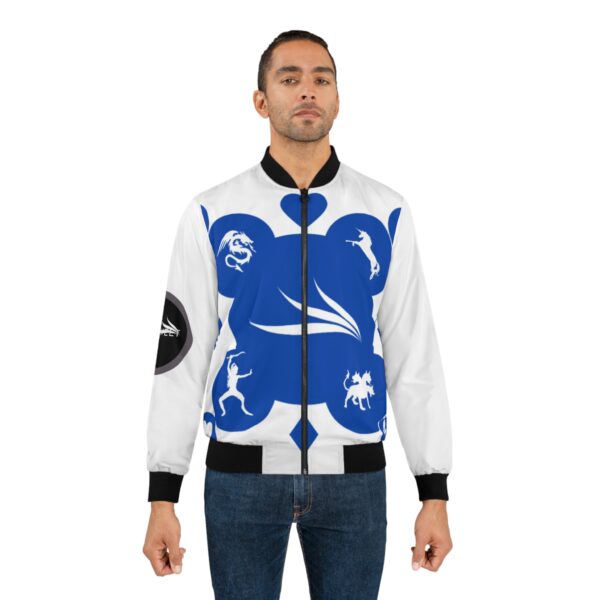 White Royal Men's Bomber Jacket (AOP) by Nexsweet - Image 3