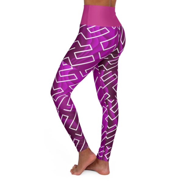 Pinky Python High Waisted Yoga Leggings (AOP) by Nexsweet - Image 3