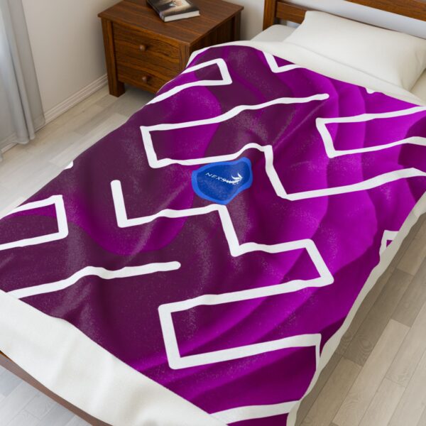 Pinky Zebra Velveteen Plush Blanket by Nexsweet - Image 3