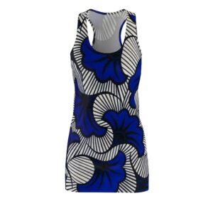 African Tribes Floral Design Women's Cut & Sew Racerback Dress (AOP)