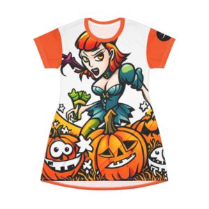 Halloween Queen T-Shirt Dress (AOP)