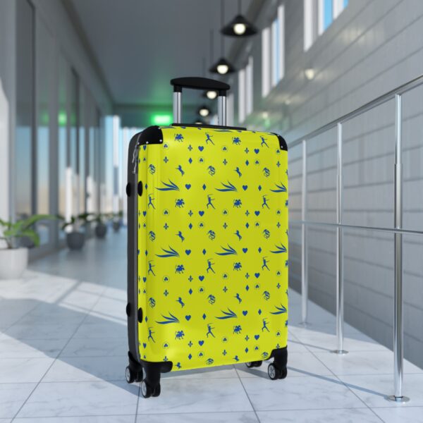 Blue and Yellow Royal Swallow Suitcase by Nexsweet - Image 7