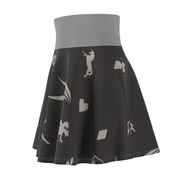 Grey Royal Swallow Women's Skater Skirt (AOP) - Image 3