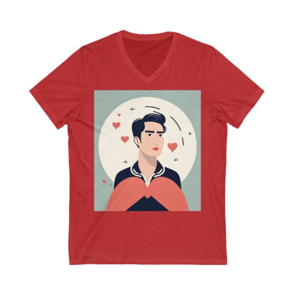 Kyoto Boyfriend Unisex Jersey Short Sleeve V-Neck Tee - Image 9