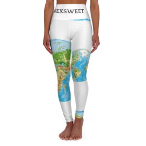 Twisted World High Waisted Yoga Leggings (AOP) by Nexsweet