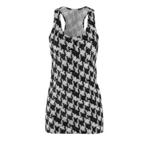 Houndstooth Women's Cut & Sew Racerback Dress (AOP) by Nexsweet