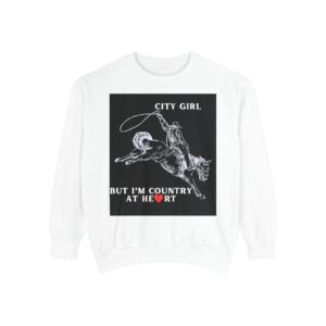 Black Country Girl Unisex Garment-Dyed Sweatshirt by Nexsweet