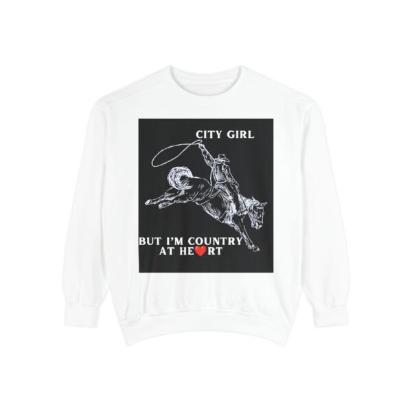 Black Country Girl Unisex Garment-Dyed Sweatshirt by Nexsweet