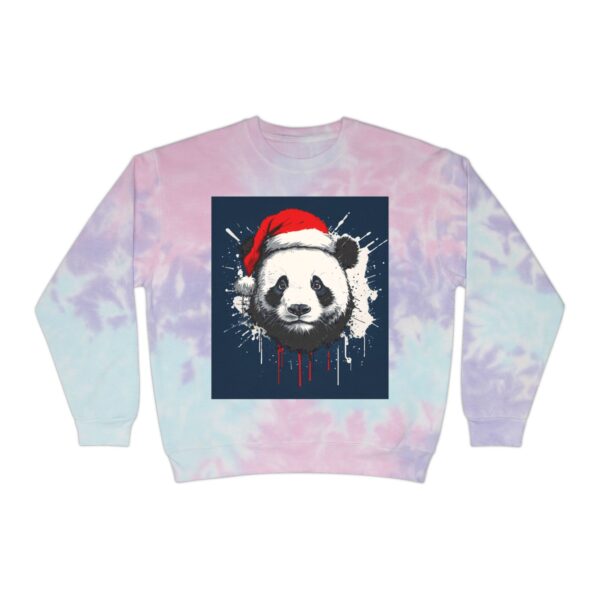 Panda Claus DTG Unisex Tie-Dye Sweatshirt - Image 5