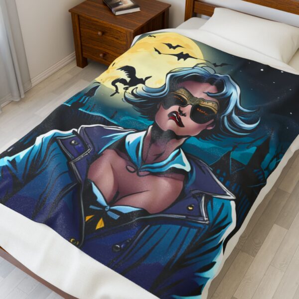 Freaky Halloween Velveteen Plush Blanket - Image 3
