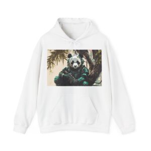Cyborg Panda Unisex Heavy Blend™ Hooded Sweatshirt by Nexsweet