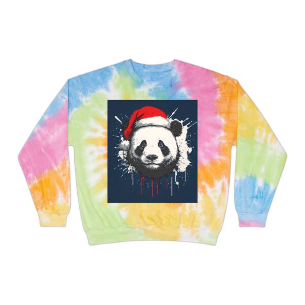 Panda Claus DTG Unisex Tie-Dye Sweatshirt - Image 9