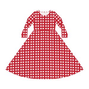 Lady of Oxford Women's Long Sleeve Dance Dress (AOP) by Nexsweet