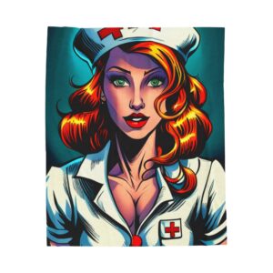 Naughty Nurse Velveteen Plush Blanket