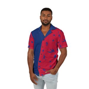 Red Caesar Men's Hawaiian Camp Shirt (AOP)