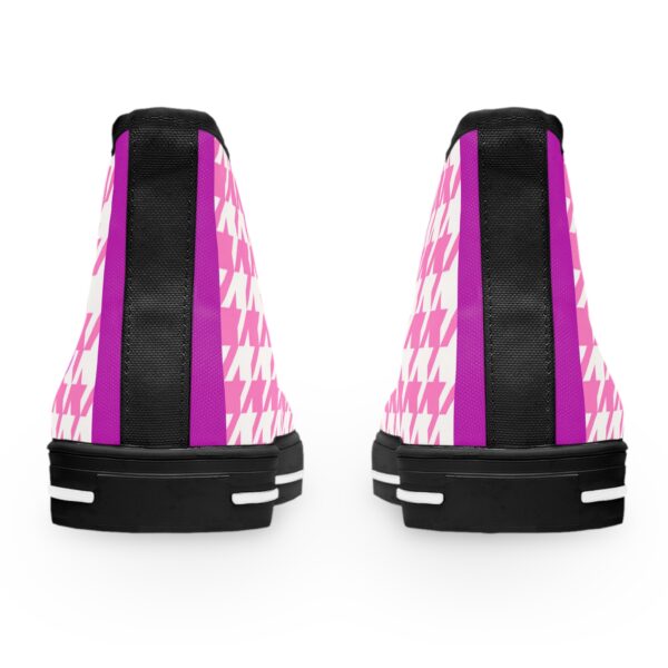 Simple Houndstooth Women's High Top Sneakers by Nexsweet - Image 7