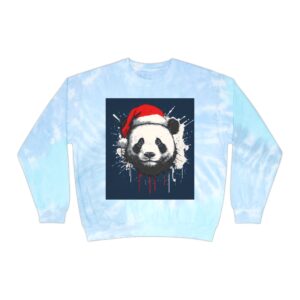 Panda Claus DTG Unisex Tie-Dye Sweatshirt