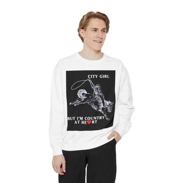 Black Country Girl Unisex Garment-Dyed Sweatshirt by Nexsweet - Image 3