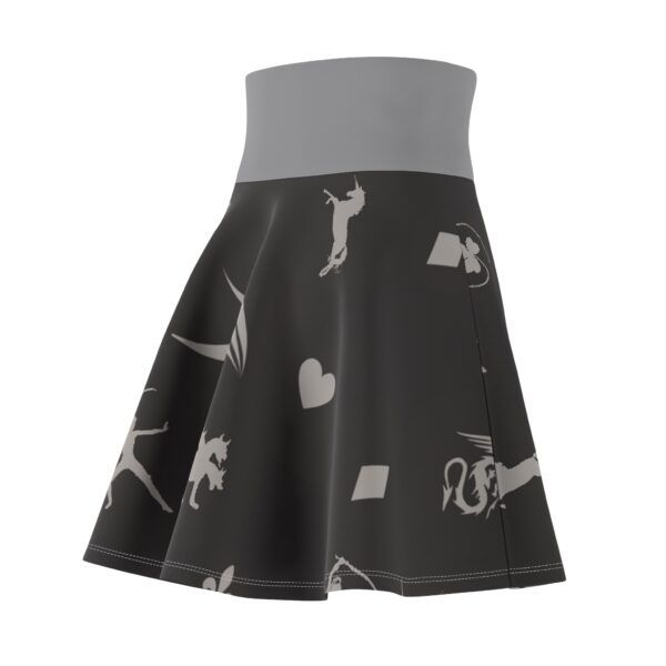 Grey Royal Swallow Women's Skater Skirt (AOP) - Image 4