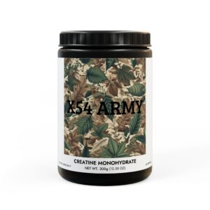 X54 Army Creatine Monohydrate Supplement (300g, 10.58oz)