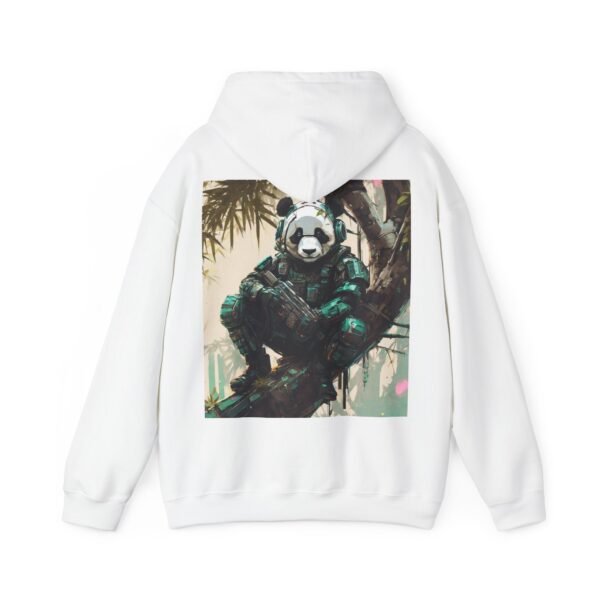 Cyborg Panda Unisex Heavy Blend™ Hooded Sweatshirt by Nexsweet - Image 2