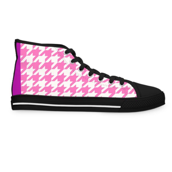 Simple Houndstooth Women's High Top Sneakers by Nexsweet - Image 8
