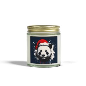 Panda Claus Scented Candles, Coconut Apricot Wax (4oz, 9oz)