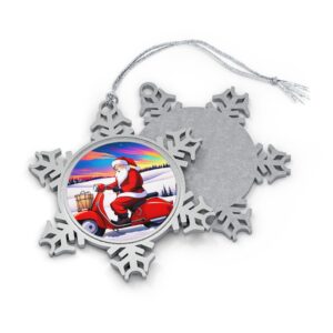 Rebel Santa Claus Pewter Snowflake Ornament by Nexsweet